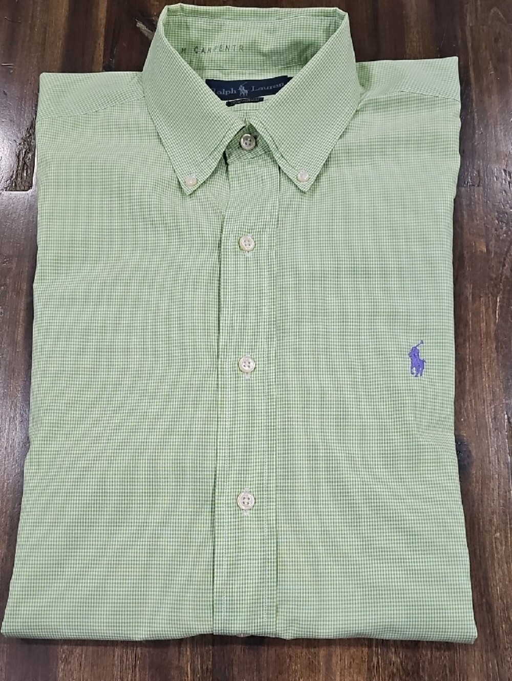 Polo by Ralph Lauren Light Green Gigham Check Button-Down Shirt